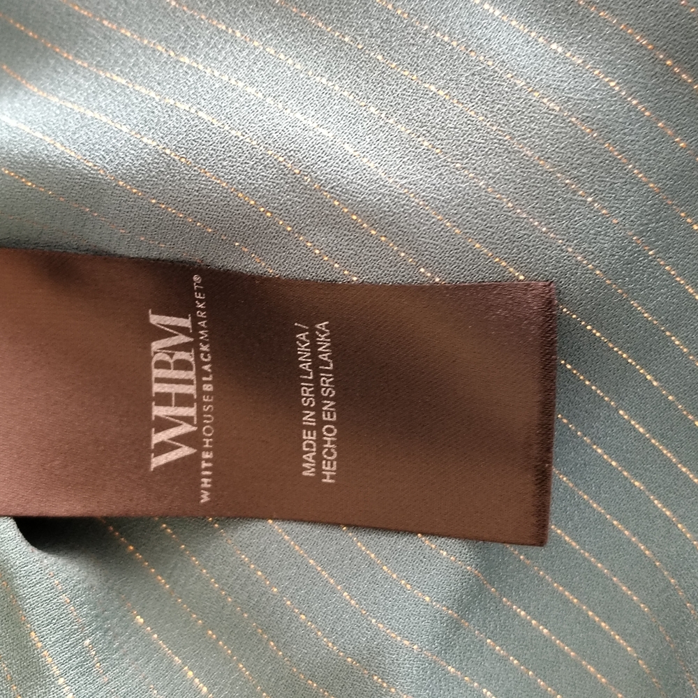 NWT White House Black Market Teal Textured Button-Down Shirt Size S - Picture 10 of 11